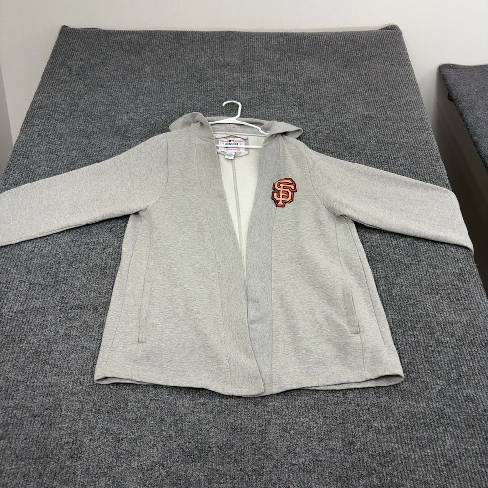 San Francisco Giants Soft As A Grape Hoodie Cardigan Womens XXL Grey Hooded